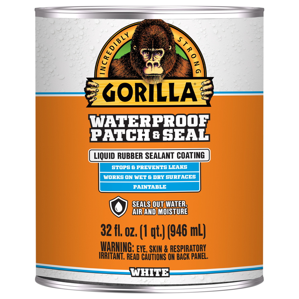 Gorilla 105340 Rubberized Coating, Waterproof, White, 32 oz