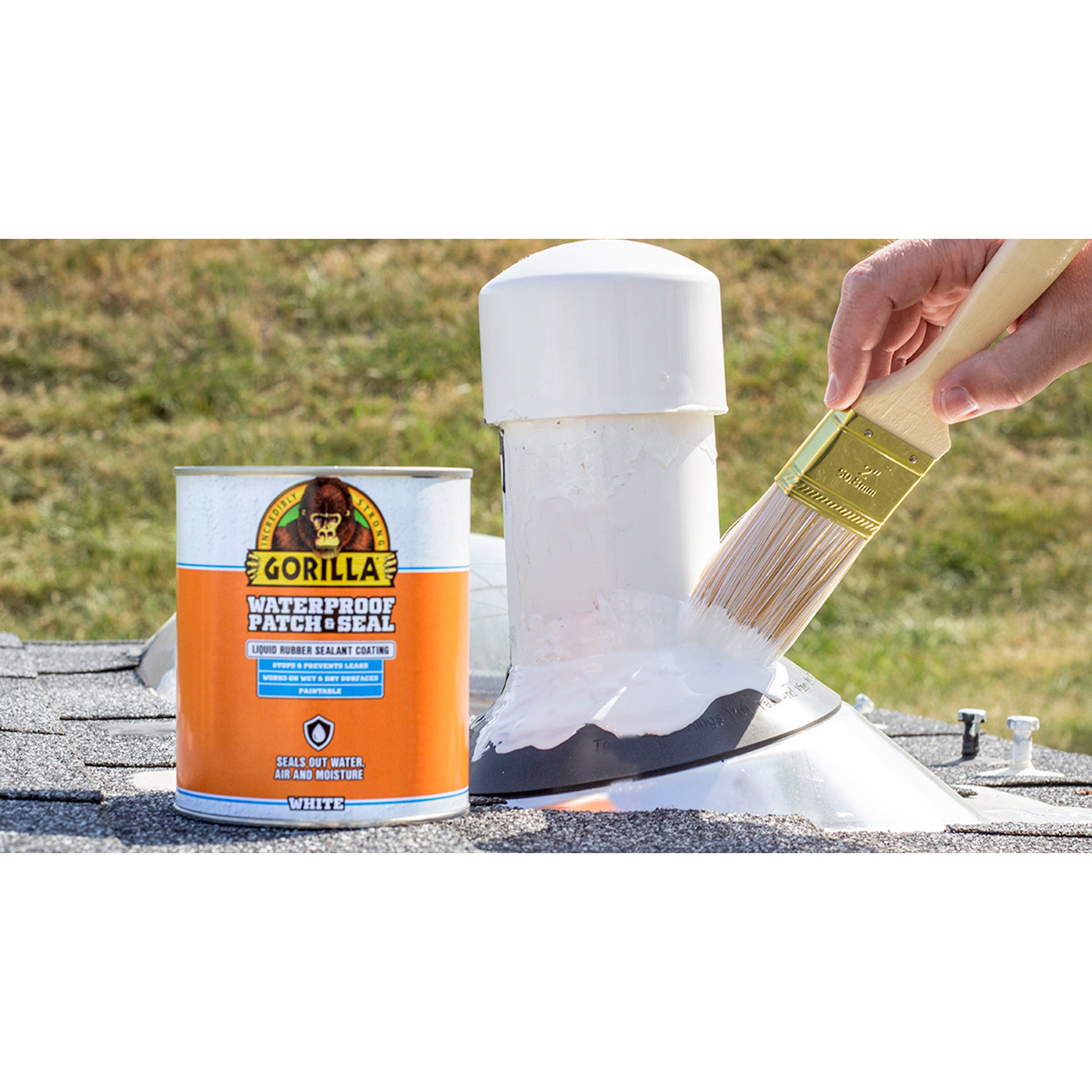 Gorilla 105340 Rubberized Coating, Waterproof, White, 32 oz