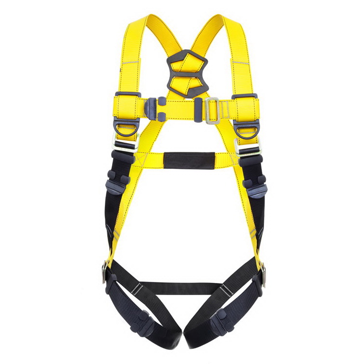 37001 Full Body Harness, M/L, 130 to 420 lb, Black/Yellow