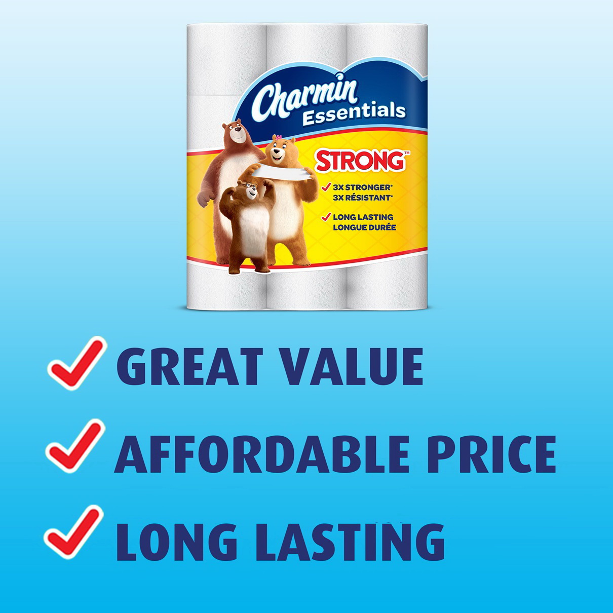 Charmin Essentials Strong 97342 Toilet Paper, Paper