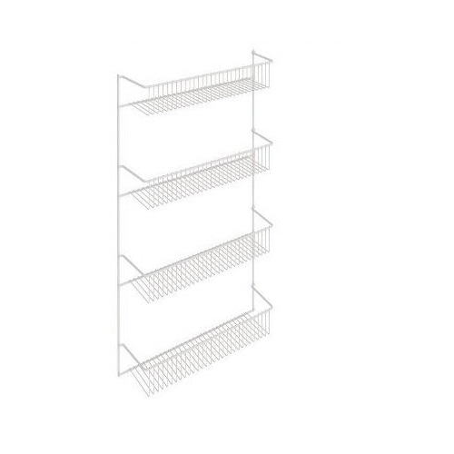 803300 4-Tier Wall Rack, 18-3/4 in OAW, 5 in OAD, 25-3/4 in OAH, Metal/Steel, White