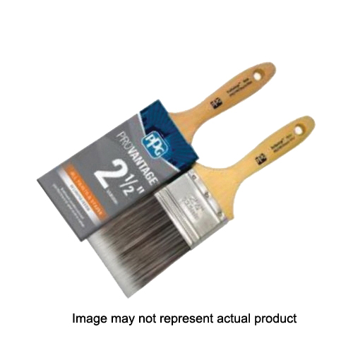 PPG ProVantage PPG27493 Paint Brush, 2 in W, Nylon/Polyester Bristle, Lacquered Handle