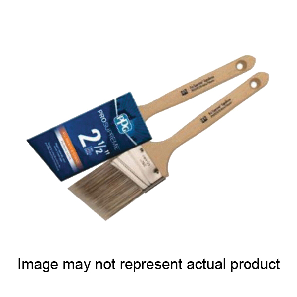 PPG ProSupreme PPG59283 Paint Brush, 2-1/2 in W, Thin Angle Sash Brush, Nylon/Polyester Bristle