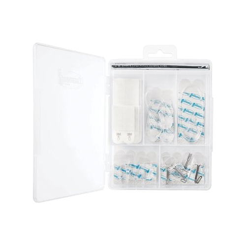 17232-ES Hanging Hook Kit, Plastic, Clear