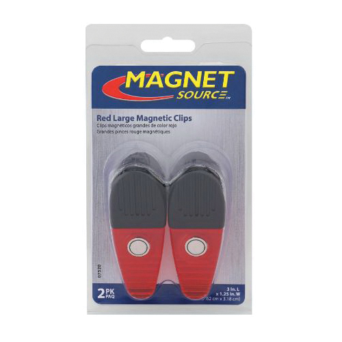 Magnet Source 07520 Magnetic Clip, Black/Red/Silver