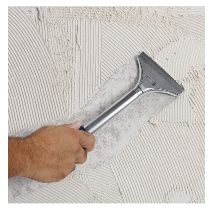 QEP 62920 Floor and Wall Scraper, 4 in W Blade, Stainless Steel Blade, Non-Slip Handle, Plastic Handle