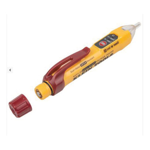 Klein Tools NCVT-2P Dual Range Tester, 70 to 1000, 12 to 1000 VAC, Functions: Voltage, Red/Yellow