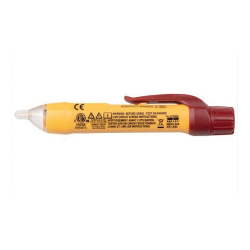 Klein Tools NCVT-2P Dual Range Tester, 70 to 1000, 12 to 1000 VAC, Functions: Voltage, Red/Yellow