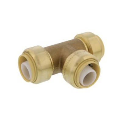 AquaPlumb PipeBite Series CC10075 Pipe Tee, 3/4 in, Push-Fit