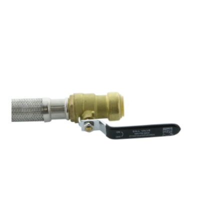 AquaPlumb CC10240 Water Supply Tube, 3/4 in Inlet, FIP Inlet, 3/4 in Outlet, Valve Outlet, White, 18 in L