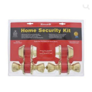 Guard Security 1990X281/2 Combination Lockset, Knob Handle, Tulip Design, Polished Brass
