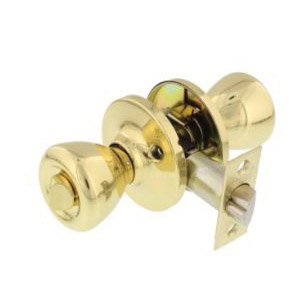 Guard Security 1990X281HDPB Combination Lockset, Knob Handle, Tulip Design, Polished Brass