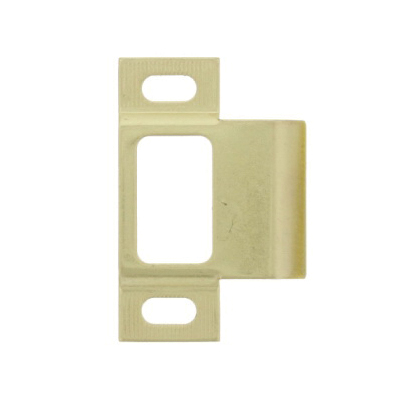 World and Main 58118R1 Deadbolt Strike Plate, 2-3/4 in L, 1-5/16 in W, Brass