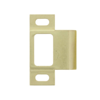 World and Main 58118R1 Deadbolt Strike Plate, 2-3/4 in L, 1-5/16 in W, Brass