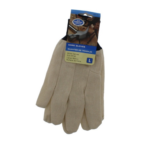 HB Smith 901 Work Gloves, Canvas, White