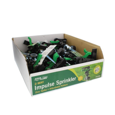AquaPlumb PS2/PDQ Two-Way Impulse Sprinkler, Up to 60 ft