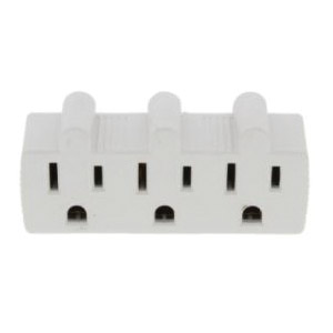 Bright-Way BW85041 Outlet Adapter, 3 -Outlet, White