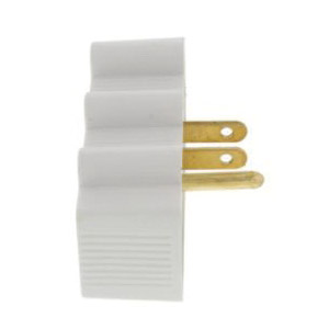 Bright-Way BW85041 Outlet Adapter, 3 -Outlet, White