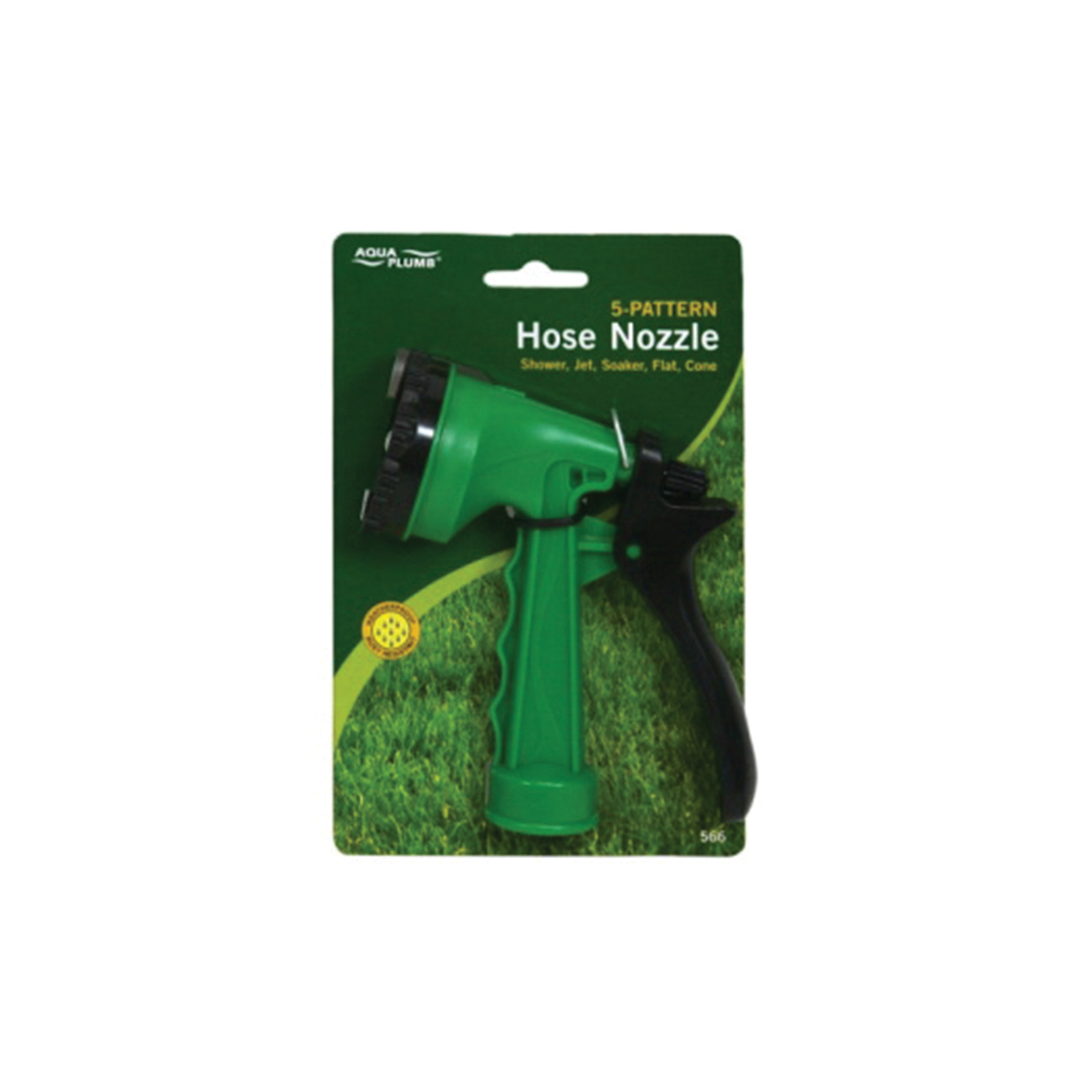 AquaPlumb 566PDQ 5-Function Hose Nozzle, Plastic, Green