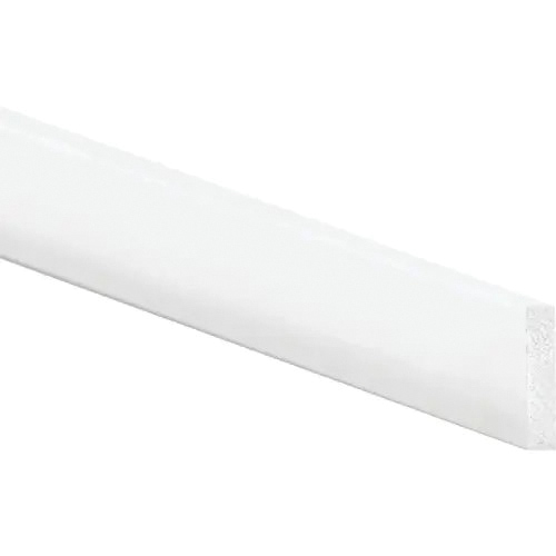 Inteplast Group 50250800032 Modern Baseboard Molding, 8 ft L, 2-1/2 in W, 1/2 in Thick, Polystyrene, Crystal White - 1