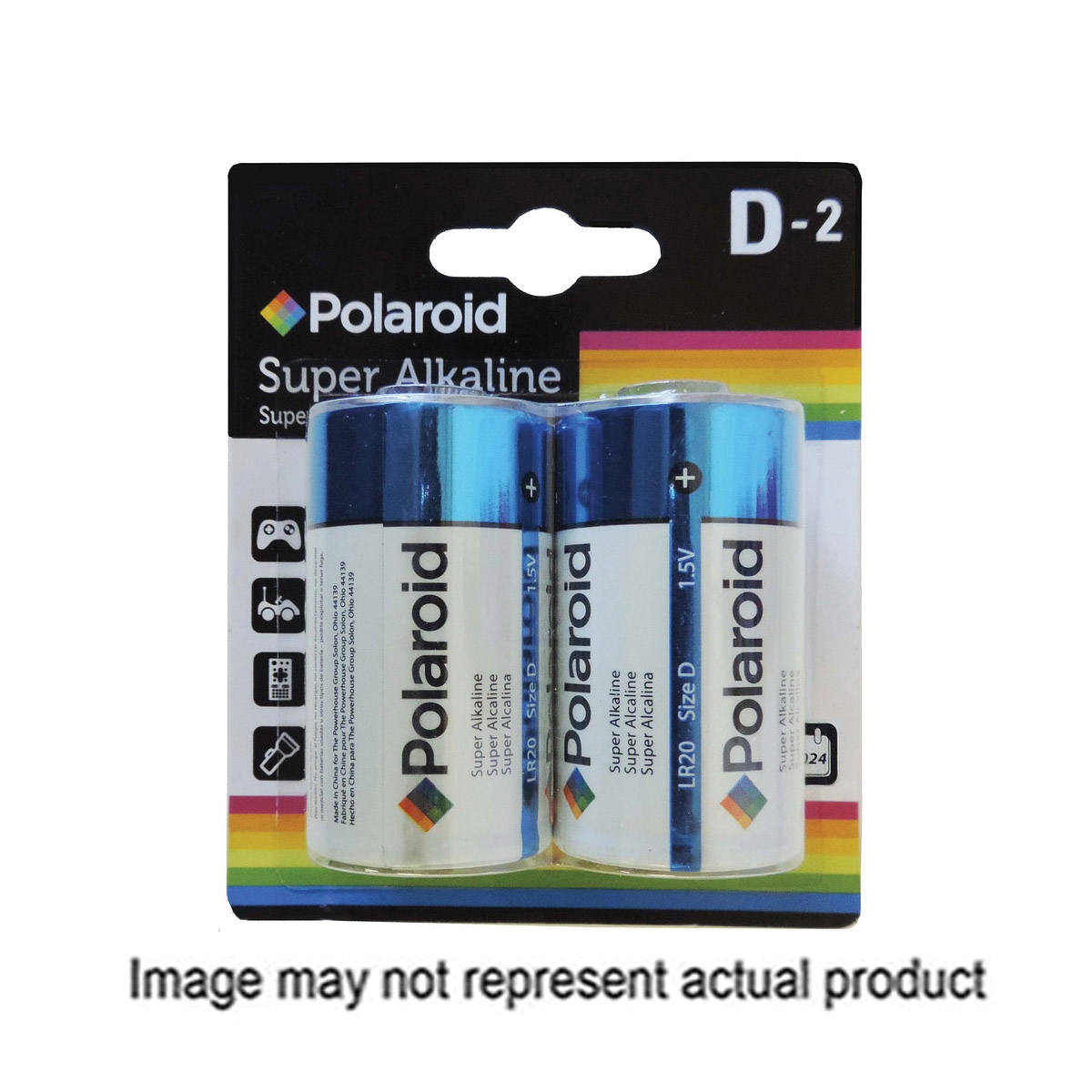 The Mazel Company 27084AYG Polaroid Battery, D Battery, Alkaline