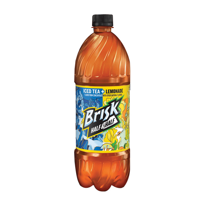 Brisk 123252 Iced Tea, Lemonade Flavor, 1 L Bottle