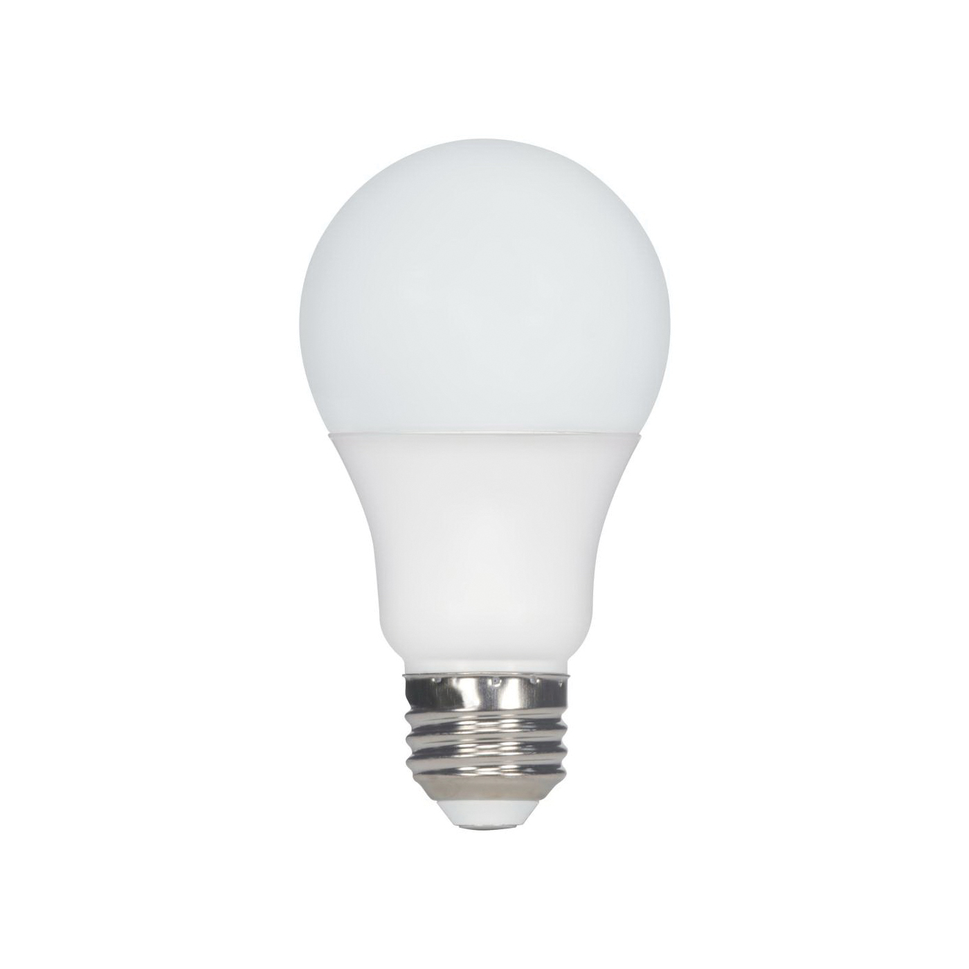 Satco S11404 LED Bulb, General Purpose, A19 Lamp, 40 W Equivalent, E26 Lamp Base, White, Cool White Light