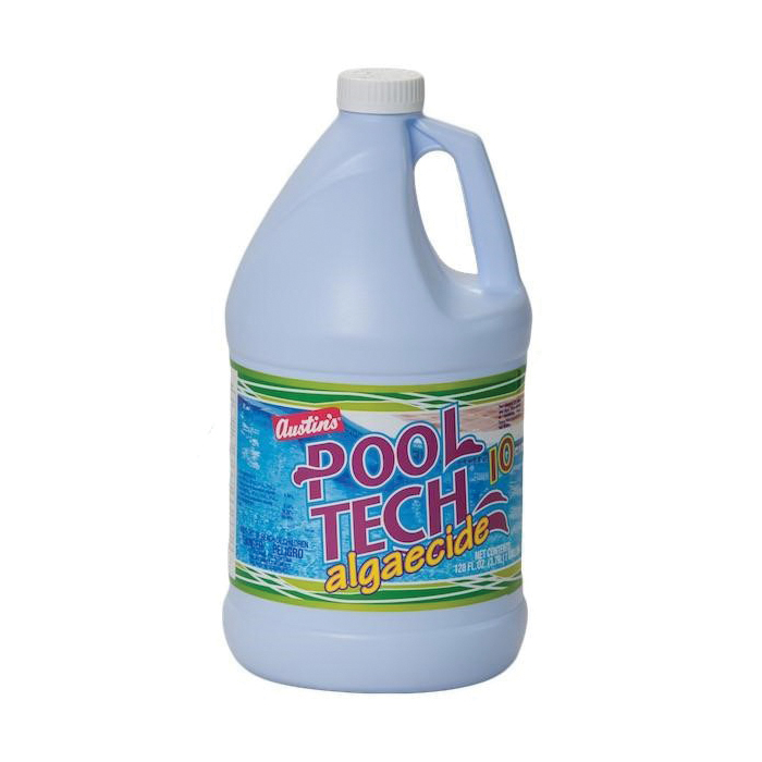 Austin Pool Tech 90001743 Algaecide, 128 oz, Liquid, Benzaldehyde, Clear