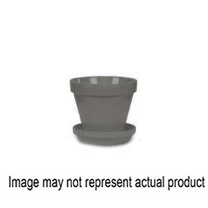 PCSABX-6-GY Plant Saucer, 5-3/4 in Dia, Ceramic, Gray
