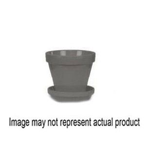 PCSABX-8-GY Plant Saucer, 7-3/4 in Dia, Ceramic, Gray
