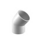 PVC 02309 1200HA Pipe Elbow, 1-1/4 in, Socket, 45 deg Angle, PVC, White, SCH 40 Schedule