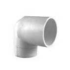 Charlotte Pipe PVC 02306 1400HA Street Pipe Elbow, 1-1/2 in, MPT x Socket, 90 deg Angle, PVC, White, SCH 40 Schedule