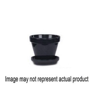 PCSABX-6-BL Plant Saucer, 5-3/4 in Dia, Ceramic, Black