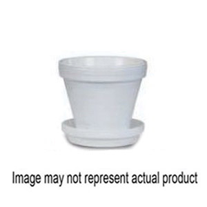 PCSABX-6-W Plant Saucer, 5-3/4 in Dia, Ceramic, White