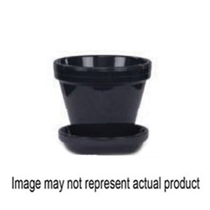 PCSABX-8-BL Plant Saucer, 7-3/4 in Dia, Ceramic, Black