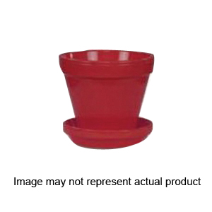 PCSABX-8-R Plant Saucer, 7-3/4 in Dia, Ceramic, Red