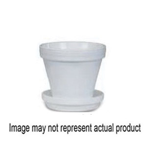 PCSABX-8-W Plant Saucer, 7-3/4 in Dia, Ceramic, White