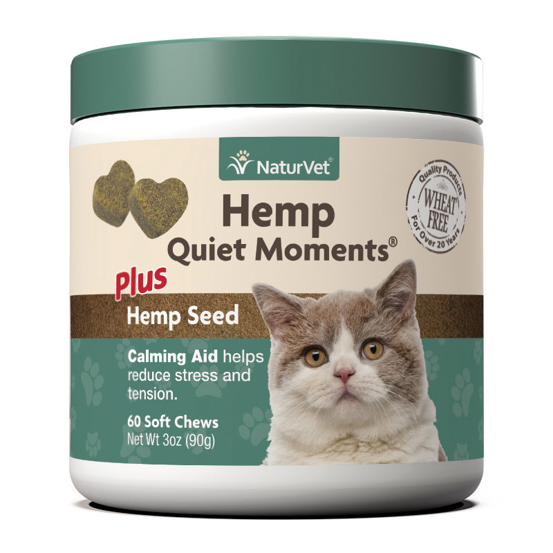 NaturVet Hemp Quiet Moments 79905933 Cat Soft Chew, 3 oz