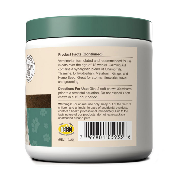 NaturVet Hemp Quiet Moments 79905933 Cat Soft Chew, 3 oz