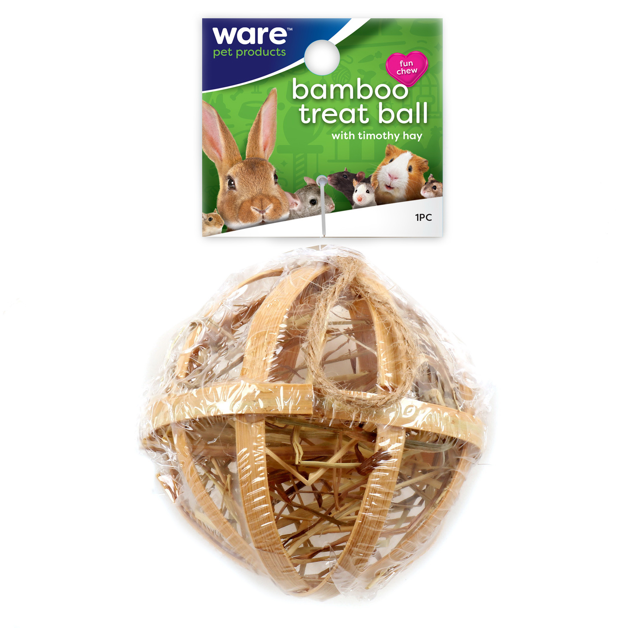 Ware 13098 Treat Ball, Chinchilla, Gerbil, Guinea Pig, Hamster, Mice, Pet Rat, Rabbit, Small Breed