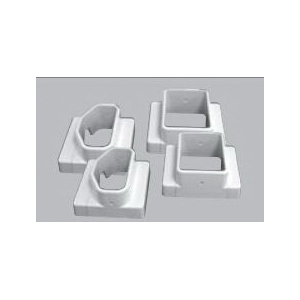 Color Guard W-ERBK-H4 Rail Bracket Kit, Straight, Vinyl, White