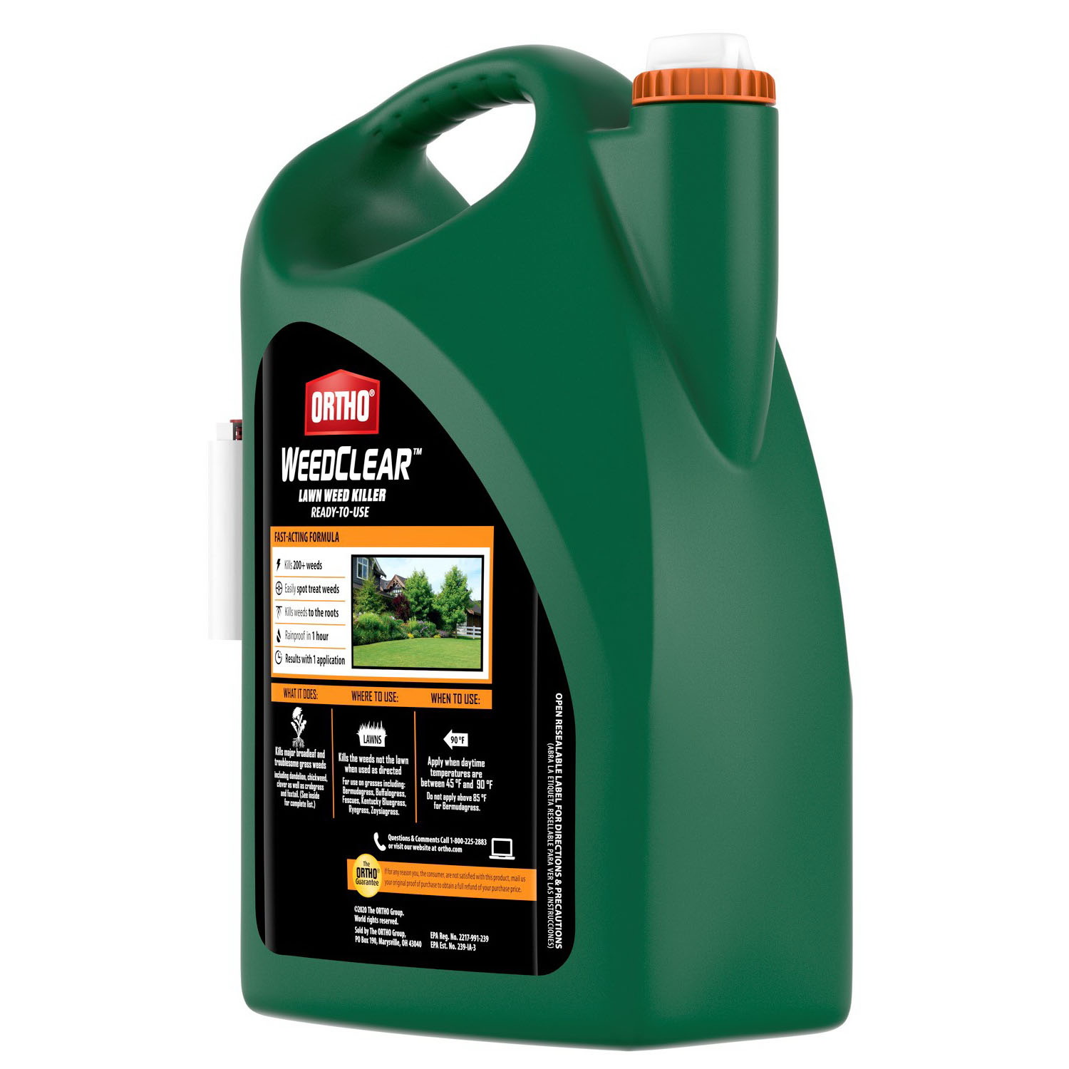 Ortho WeedClear 0446505 Ready-To-Use Lawn Weed Killer, Liquid, Spray Application, 1.1 gal Jug - 4