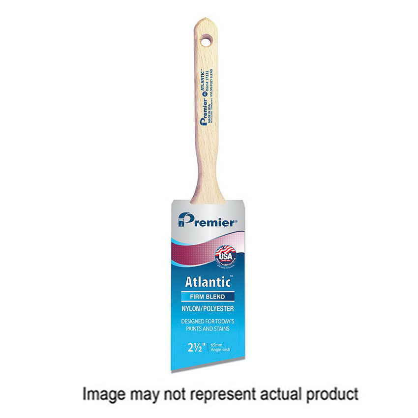 Atlantic 17320 Paint Brush, 1 in W, Thin Angle Sash Brush, 2-3/16 in L Bristle, Nylon/Polyester Bristle