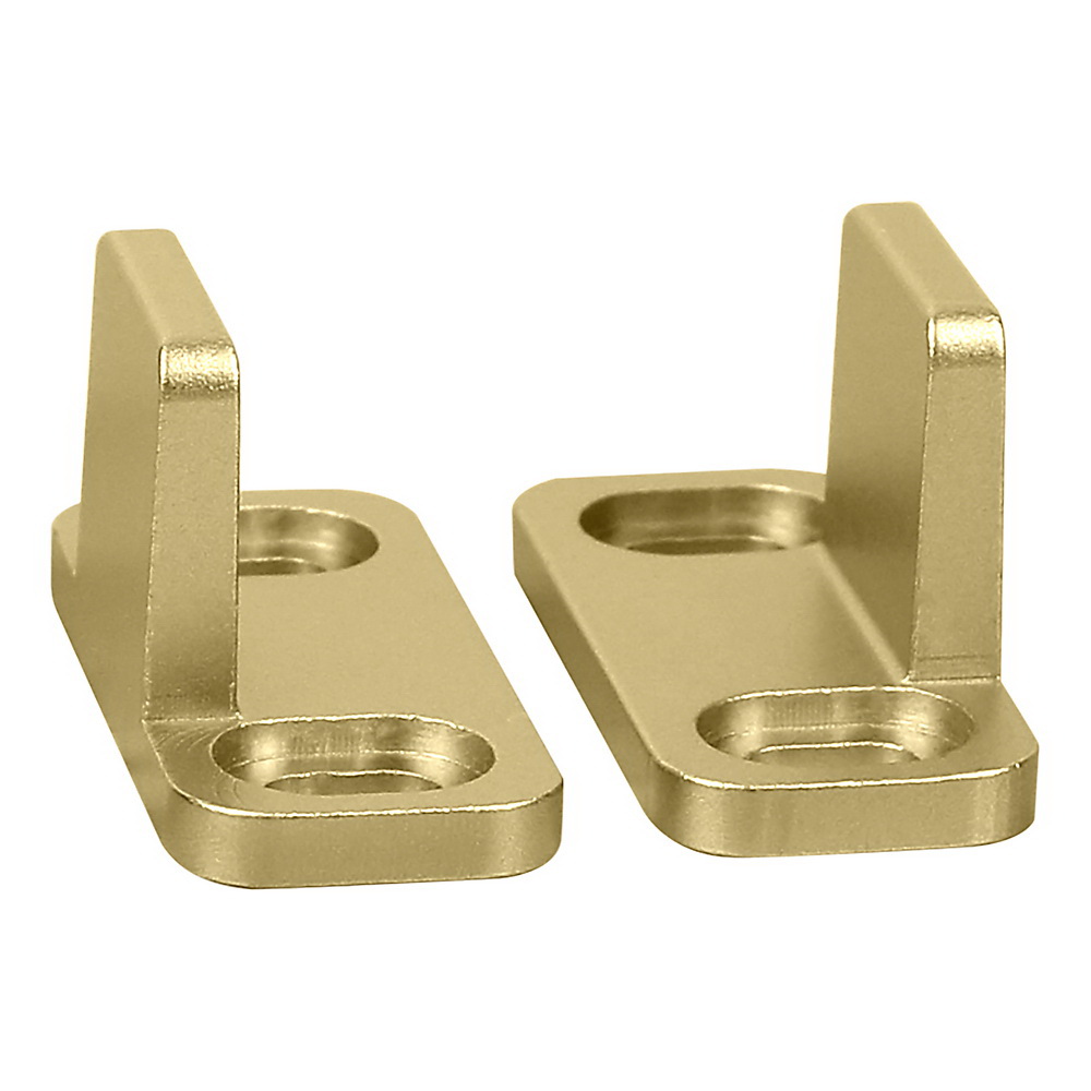 National Hardware N700-113 Double Guide, Aluminum, Brushed Gold, Floor Mounting