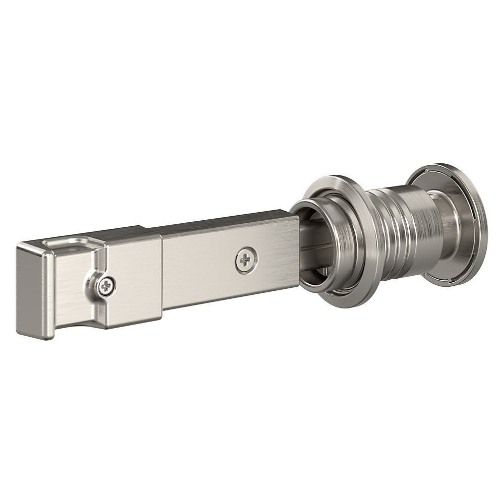 N700-151 Barn Door Lock, Privacy Lock, Steel/Zinc, Satin Nickel, 1-3/8 to 1 3/4 in Thick Door