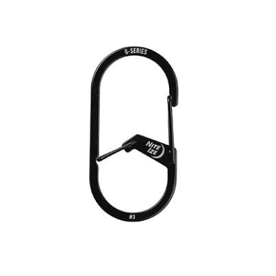 G Series GS3-01-R6 Dual Carabiner, 2.51 in OAL, Stainless Steel, Black