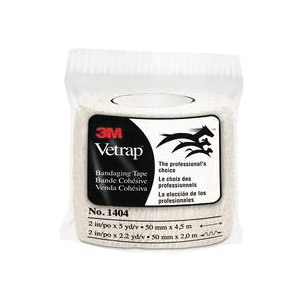 3M Vetrap 1404W Bandaging Tape, 5 yd L, 2 in W, White - 2