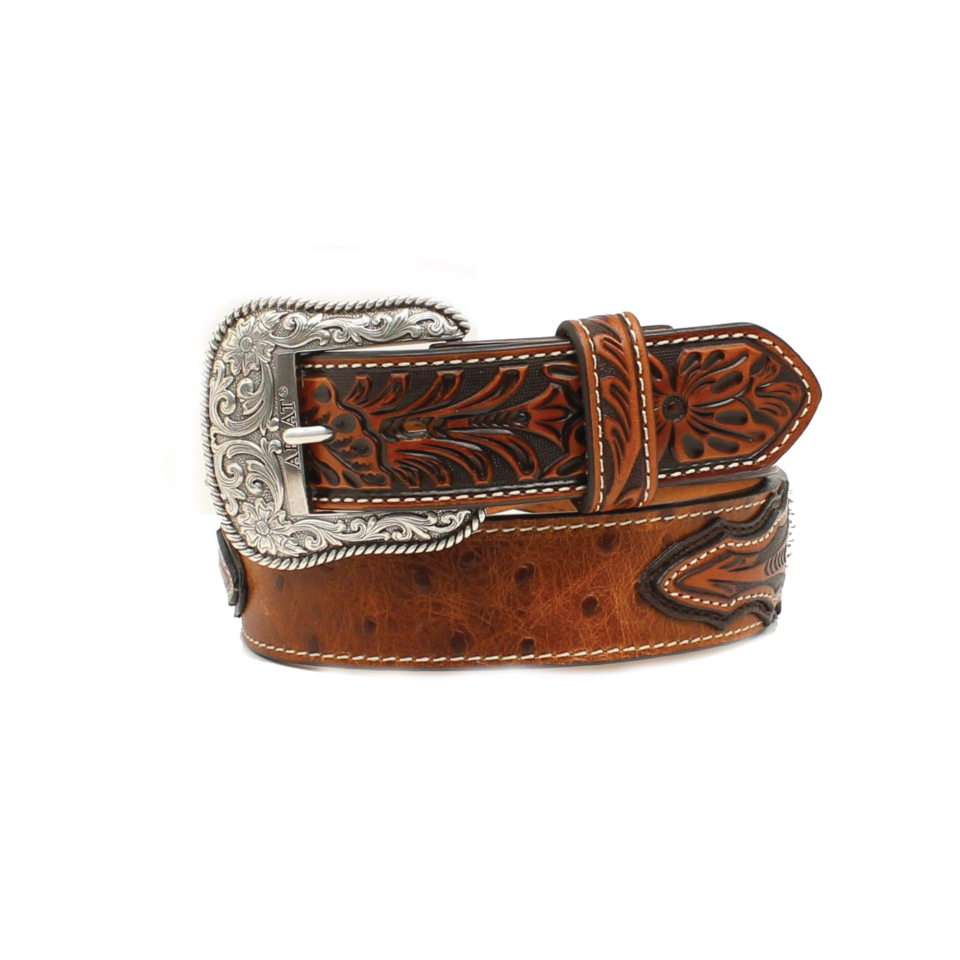 Ariat Leather Belt A1012402 Size 40 Silver Buckle (TD) ARIAT Men main image 3
