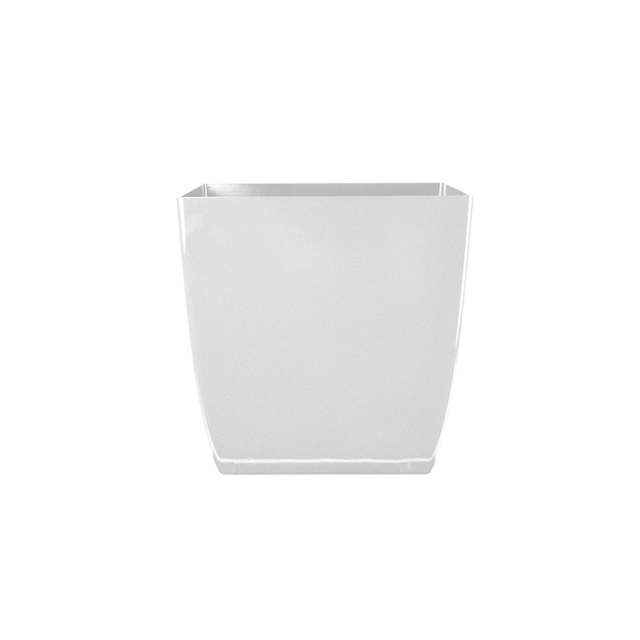 HC Companies ASP06000P80 Modern Planter, 6.07 in H, 6 in W, Square, Aria Design, White, Glossy