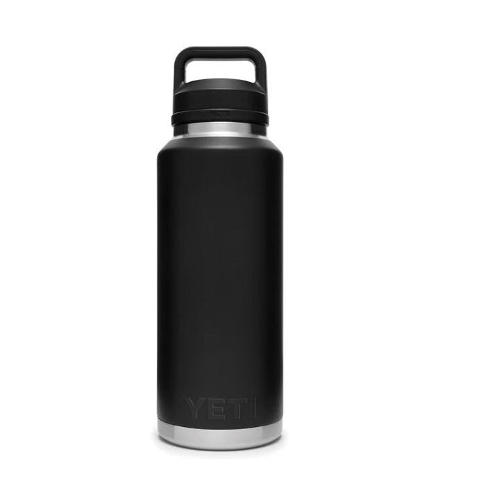 Rambler Water Bottle with Chug Cap, Yeti, 46 oz, Stainless Steel, Black - 2